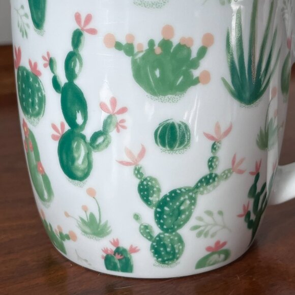 Now Designs Cacti Porcelain Mug Cactus Coffee Cup 12 oz Plants Botanical Nature - Picture 5 of 8